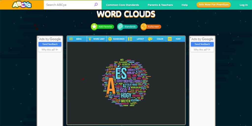 ABCya Word Clouds